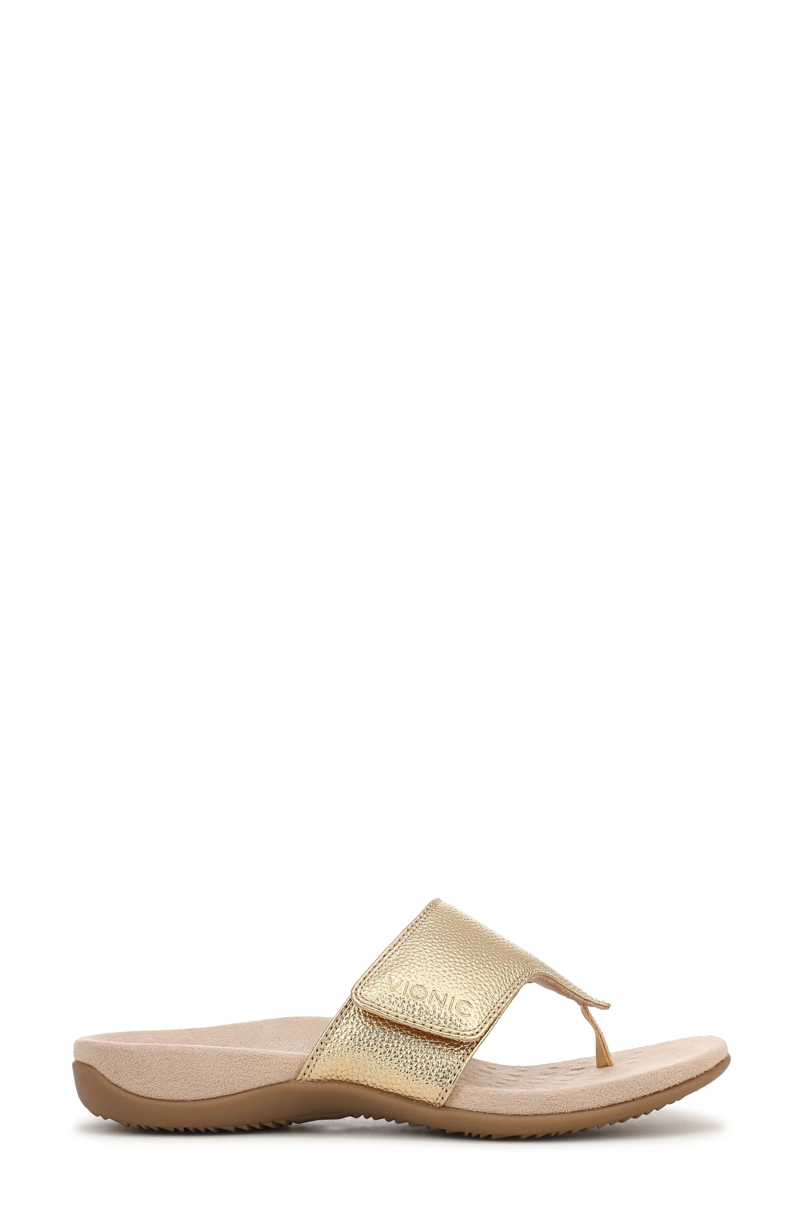Vionic Renee Sandal, Alternate, color, Gold Metallic Leather