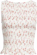 Rails Kane Floral Smocked Cotton Tank