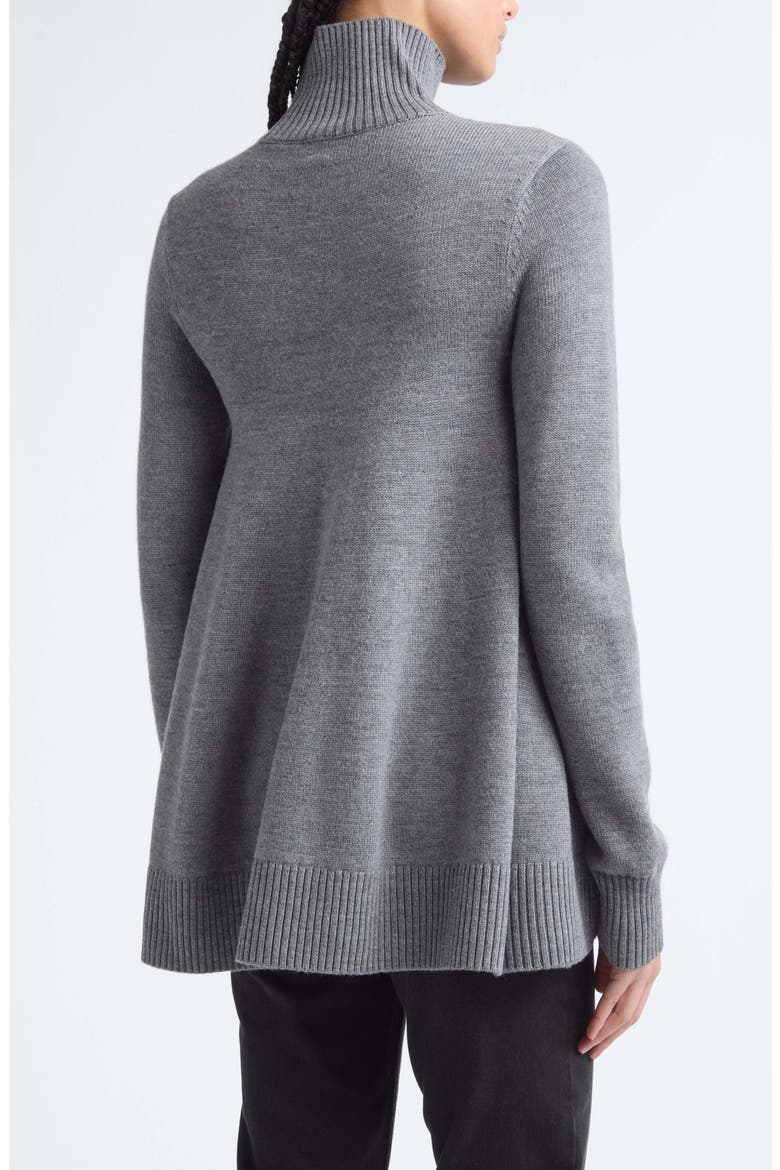 Wool Blend Turtleneck Sweater, Alternate, color, GREY MELANGE