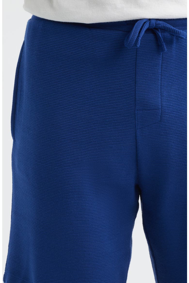 Ribbed Pajama Shorts, Alternate, color, MEDIUM BLUE