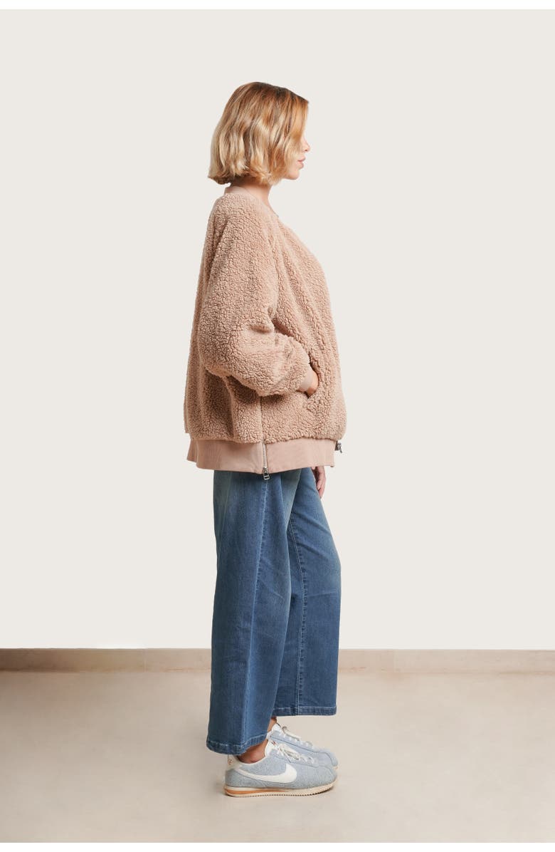 Nom Maternity Cozy Before & After Maternity Jacket, Alternate, color, Taupe