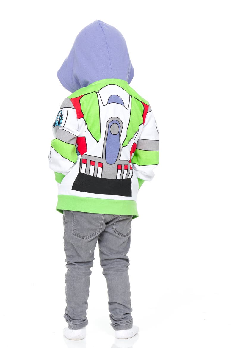 Buzz Lightyear Toy Story Cosplay Zip-Up Hoodie, Alternate, color, Green