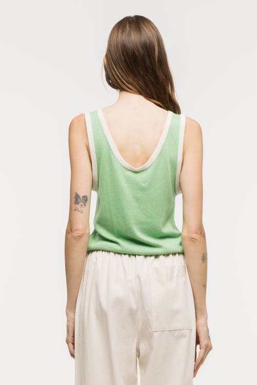 Toit Volant Kaya Knit Tank Top In Green