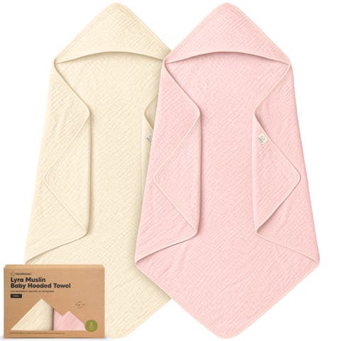 2-Pack Lyra Muslin Hooded Towels