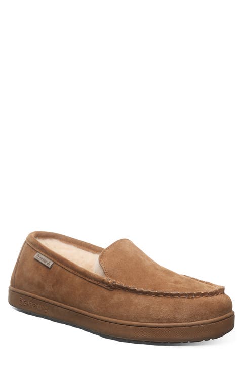 Brian Suede Faux Fur Wool Blend Lined Slipper (Men)