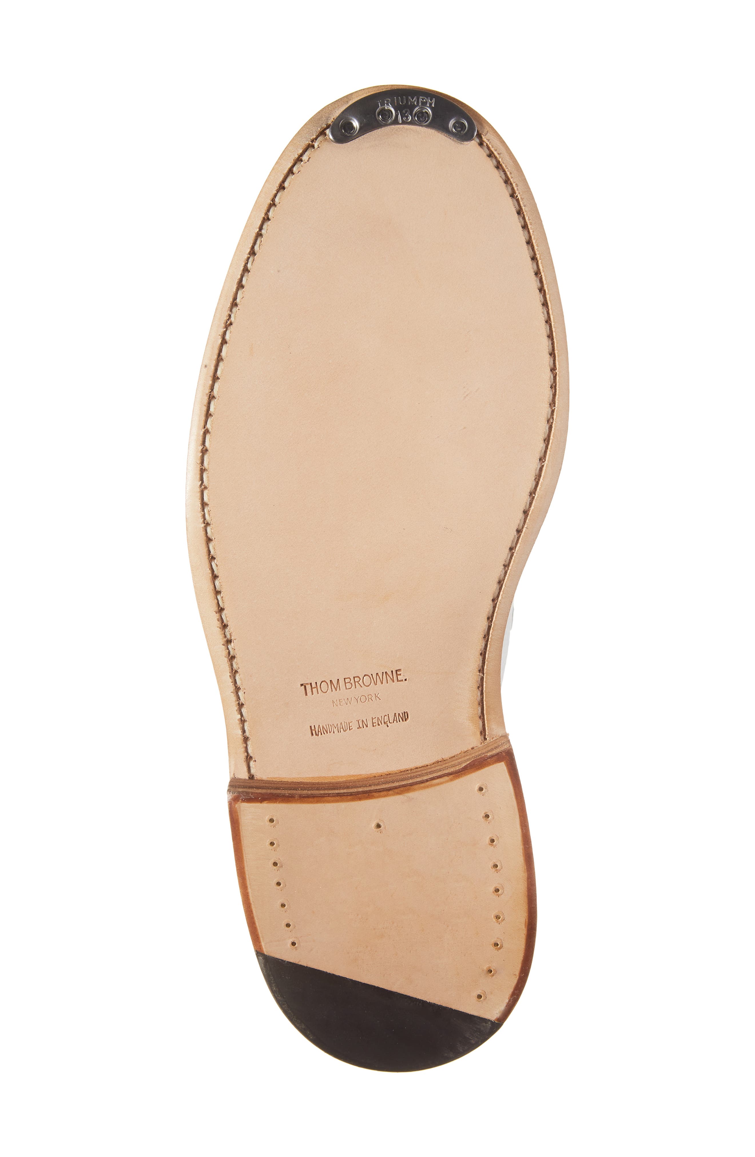 Thom Browne Brogued Leather Loafer, Alternate, color, 