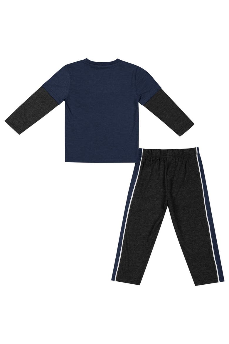 Toddler Colosseum Navy/Black Penn State Nittany Lions Long Sleeve T-Shirt & Pants Set, Alternate, color, Navy