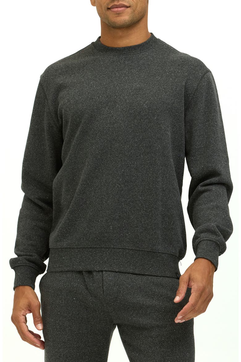 Dallas Pullover Sweatshirt, Main, color, HEATHER BLACK