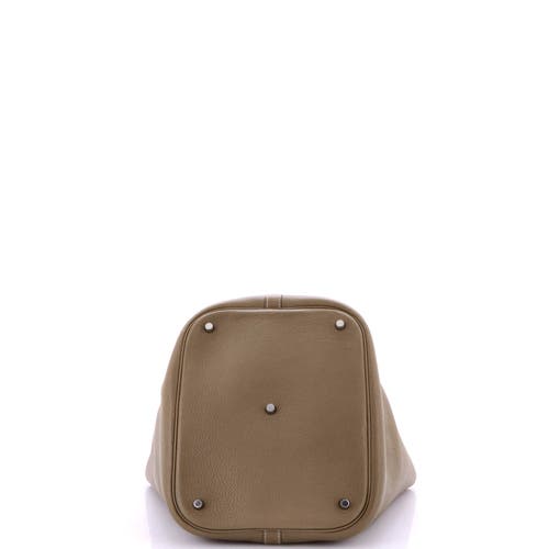 Pre-owned Hermes Hermes Picotin Lock Bag Clemence Gm In Brown