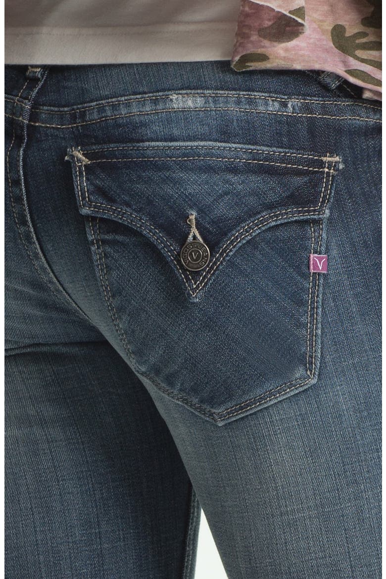 'New York' Cutoff Denim Bermuda Shorts, Alternate, color, MEDIUM WASH
