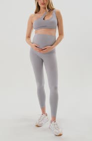 AXK Women's Athletic Maternity Legging with Scrunch Butt Design and Supportive Belly Band