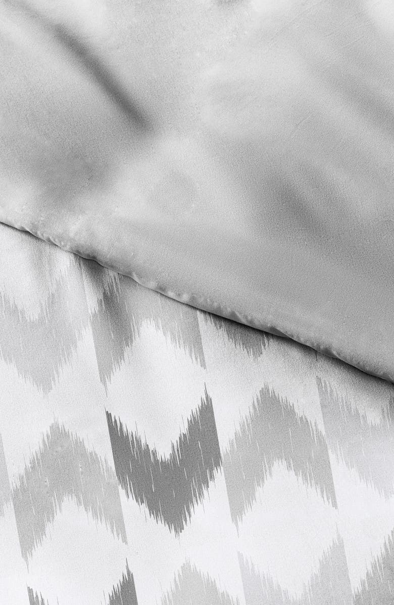 HOMESPUN Premium Ultra Soft Chevron Sleep Pattern 3-Piece Reversible Duvet, Alternate, color, Light Gray