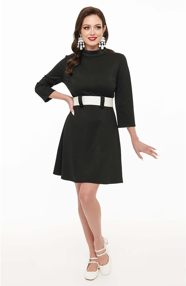 Smak Parlour Belted A Line Mini Dress, Main, color, 