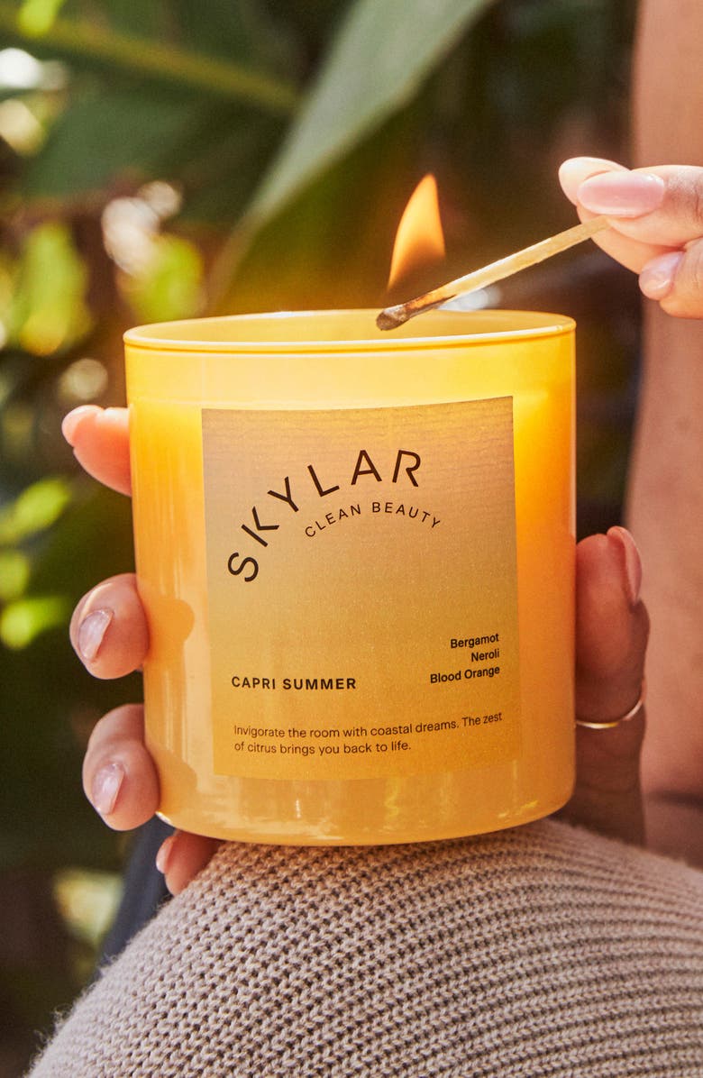 Skylar Capri Summer Scented Candle, Alternate, color, 