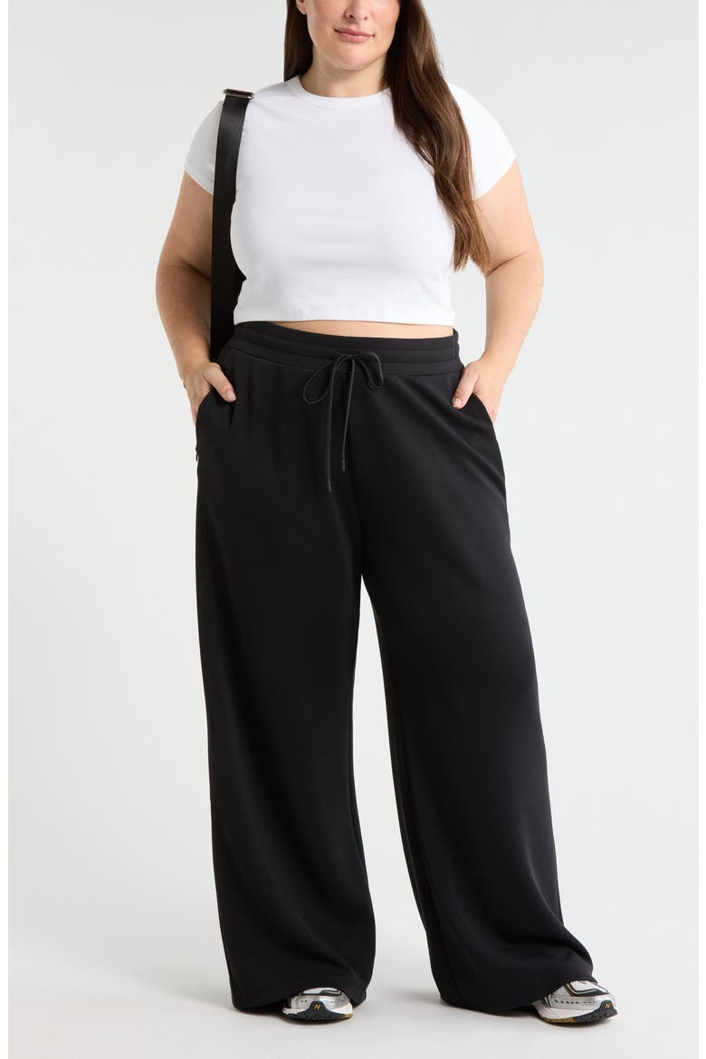 Soft Luxe Wide Leg Pants, Alternate, color, BLACK