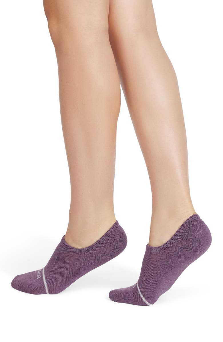 Bombas Merino Wool Cushioned No-Show Socks, Main, color, Plum Shadow