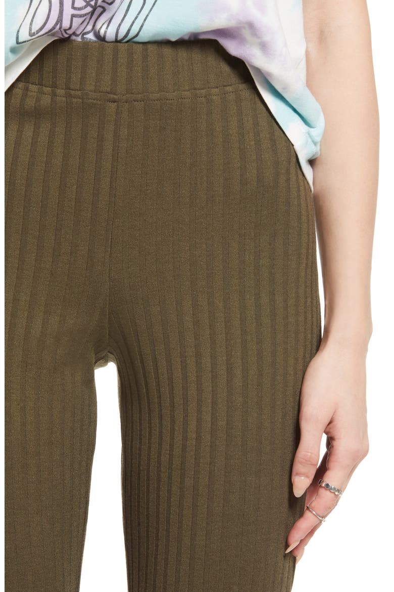 Ribbed Knit Pants, Alternate, color, OLIVE SARMA