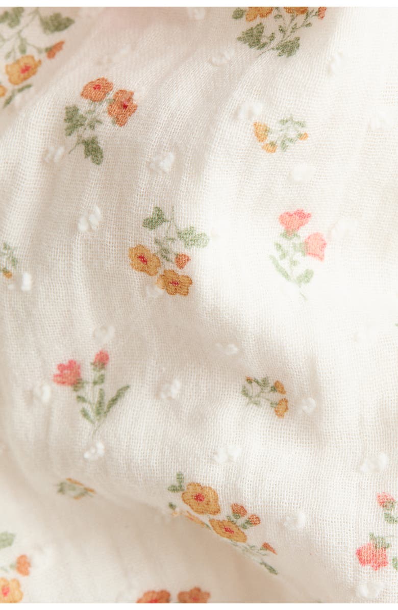 H&M Cotton Muslin Romper Suit, Alternate, color, Cream/Floral