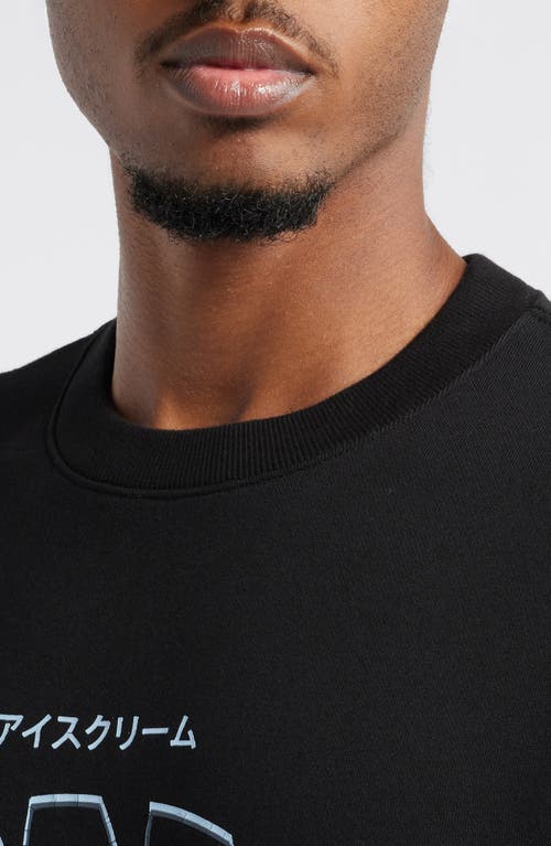 Icecream Frigid Cotton Graphic Sweatshirt In Black