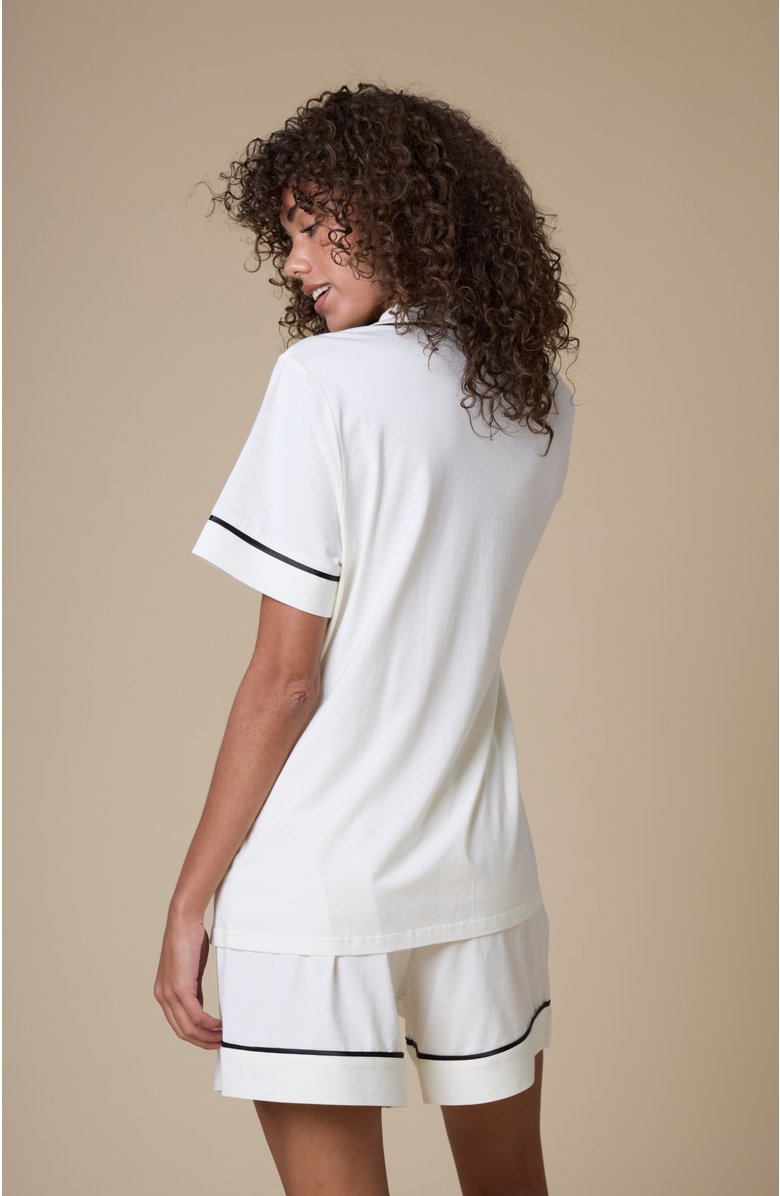 KIP Heart Embroidered Stretch Short Pajama Set, Alternate, color, 