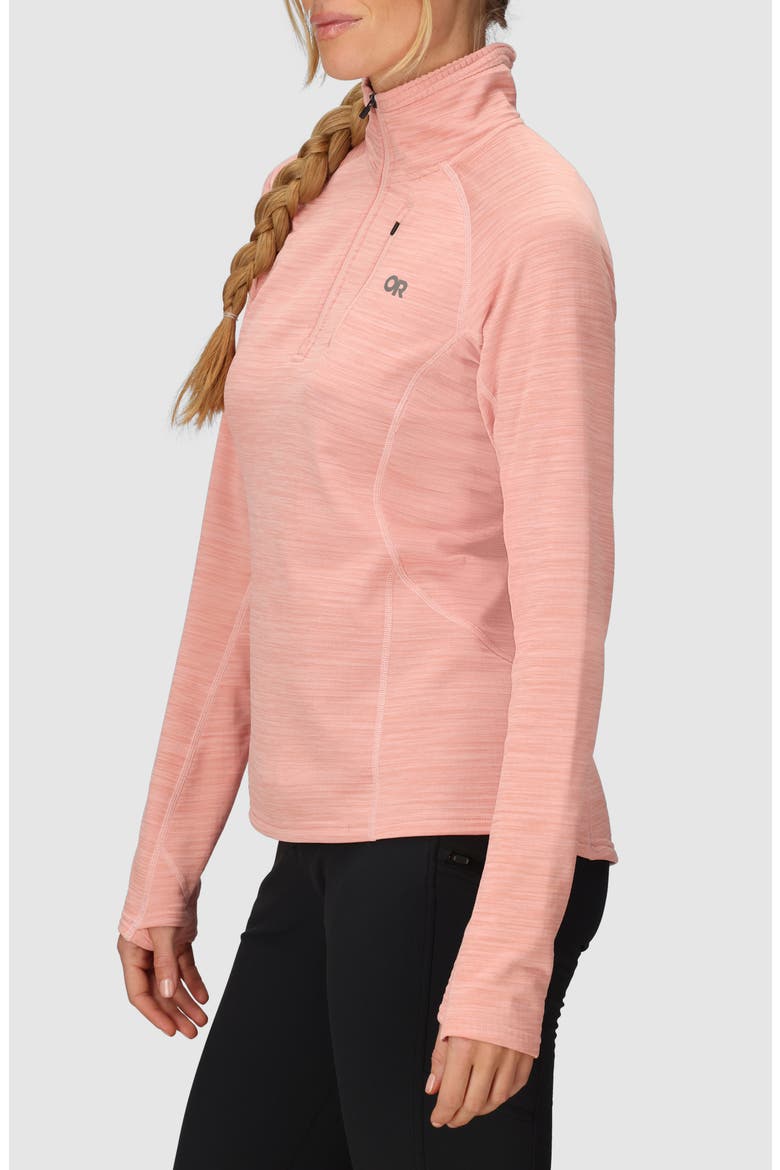 Vigor Grid Fleece Quarter Zip, Alternate, color, LOTUS HEATHER