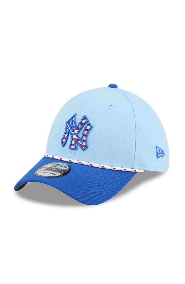 New Era Men's New Era Light Blue/Blue New York Yankees 2025 Fourth of July 39THIRTY Flex Hat, Alternate, color, 