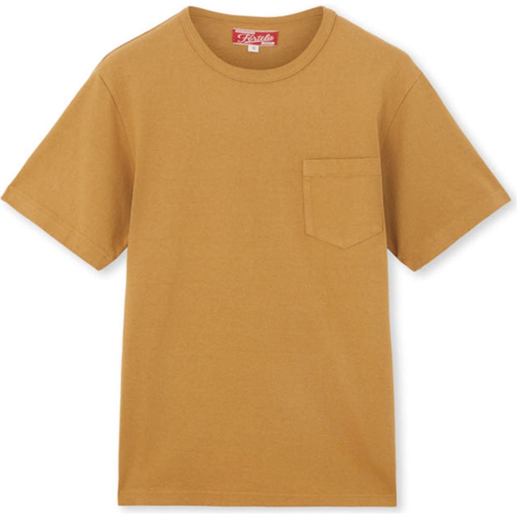 Fortela Tubejp Cotton Chest Pocket T-shirt In Gold