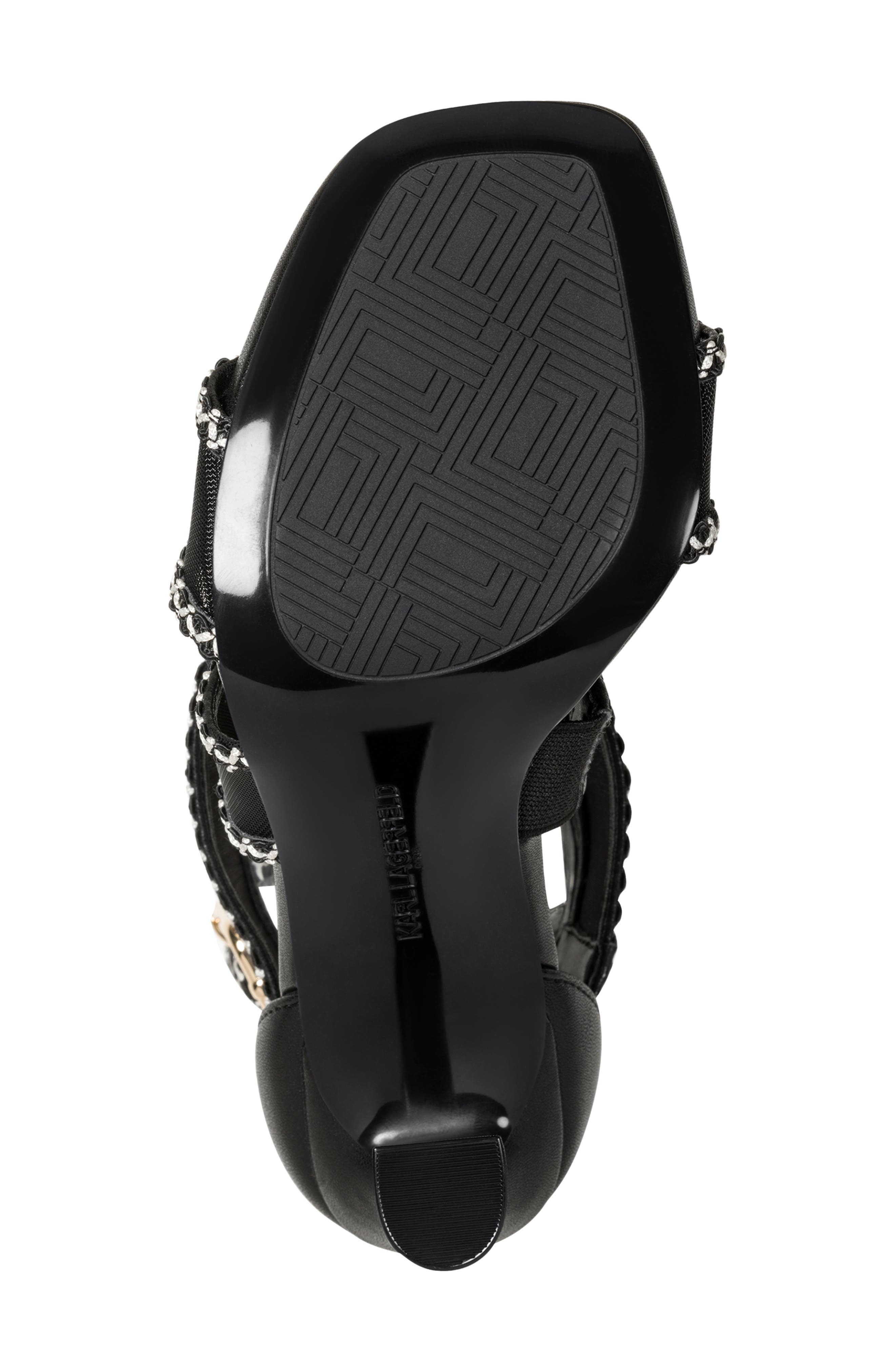 KARL LAGERFELD PARIS Careliz Ankle Strap Sandal, Alternate, color, 