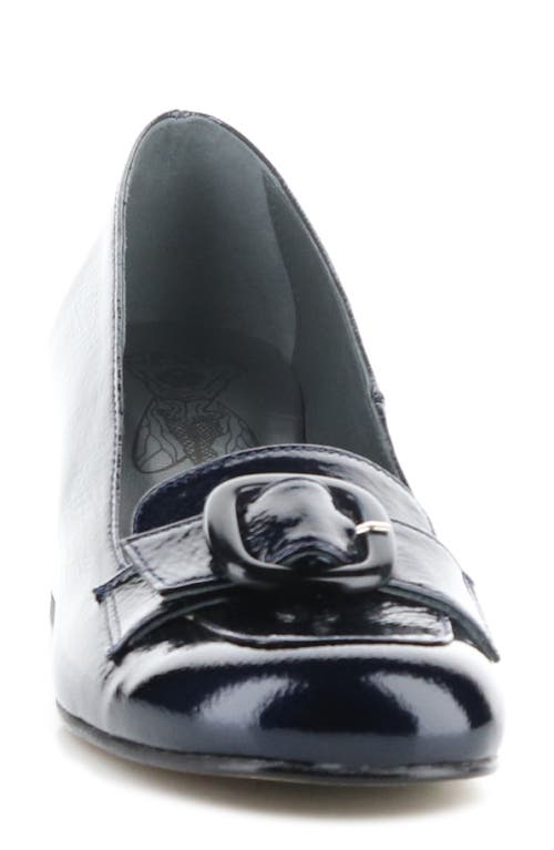 Fly London Sufi Block Heel Pump In Blue