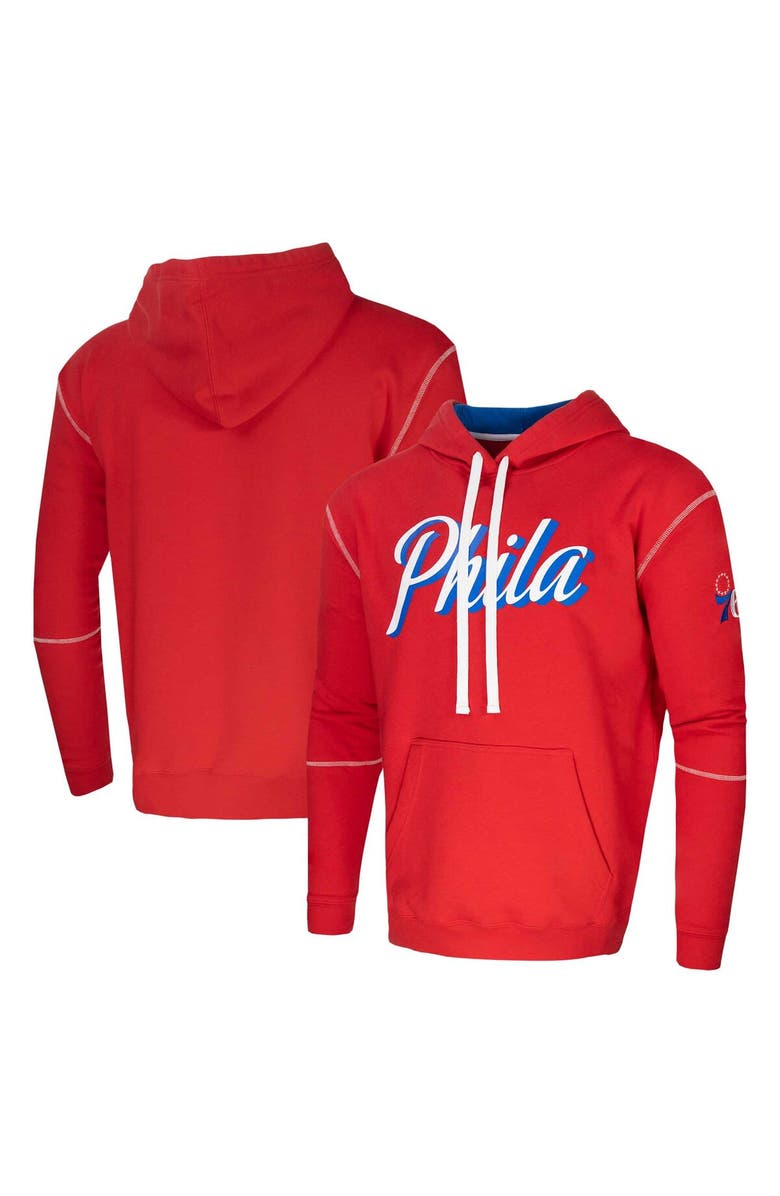 Stadium Essentials Unisex Red Stadium Essentials Philadelphia 76ers Monument Pullover Hoodie, Alternate, color, Red