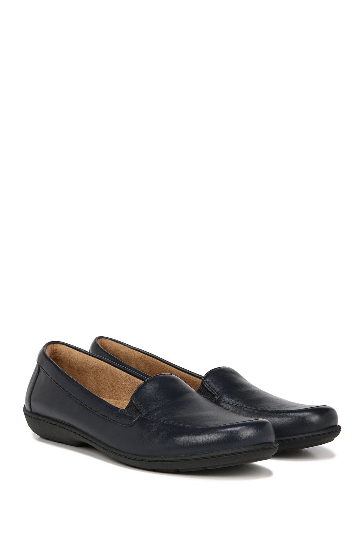 Kacy Leather Slip-On Loafer - Wide Width Available, Alternate, color, NAVY LEATHER