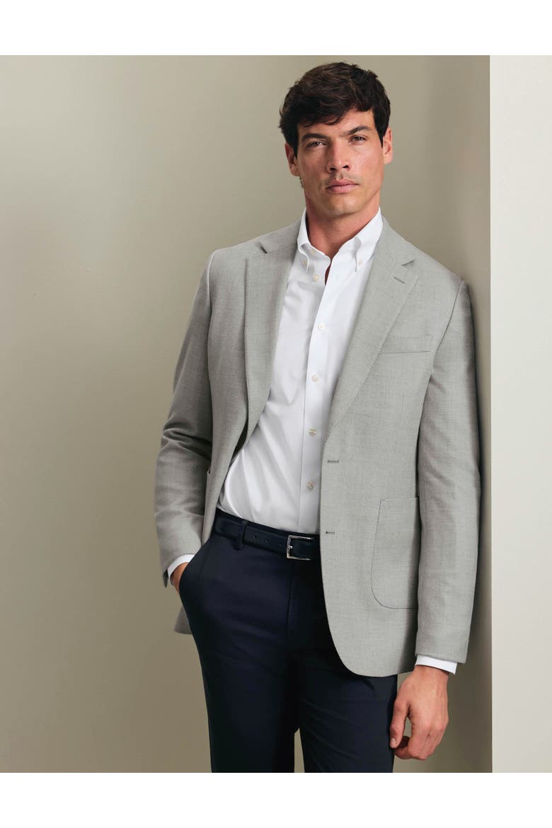 Wool Silk Jacket, Main, color, Silver Grey