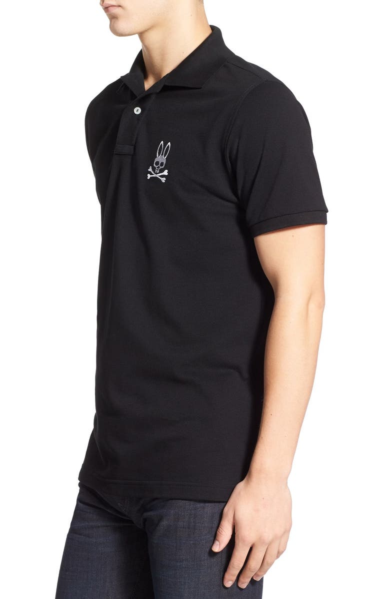 Psycho Bunny 'Tall Bunny' Piqué Pima Cotton Polo, Alternate, color,