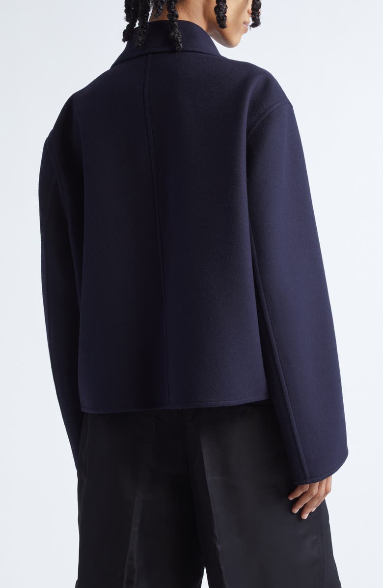 Jil Sander Handmade Double Face Wool Short Jacket, Alternate, color, Midnight