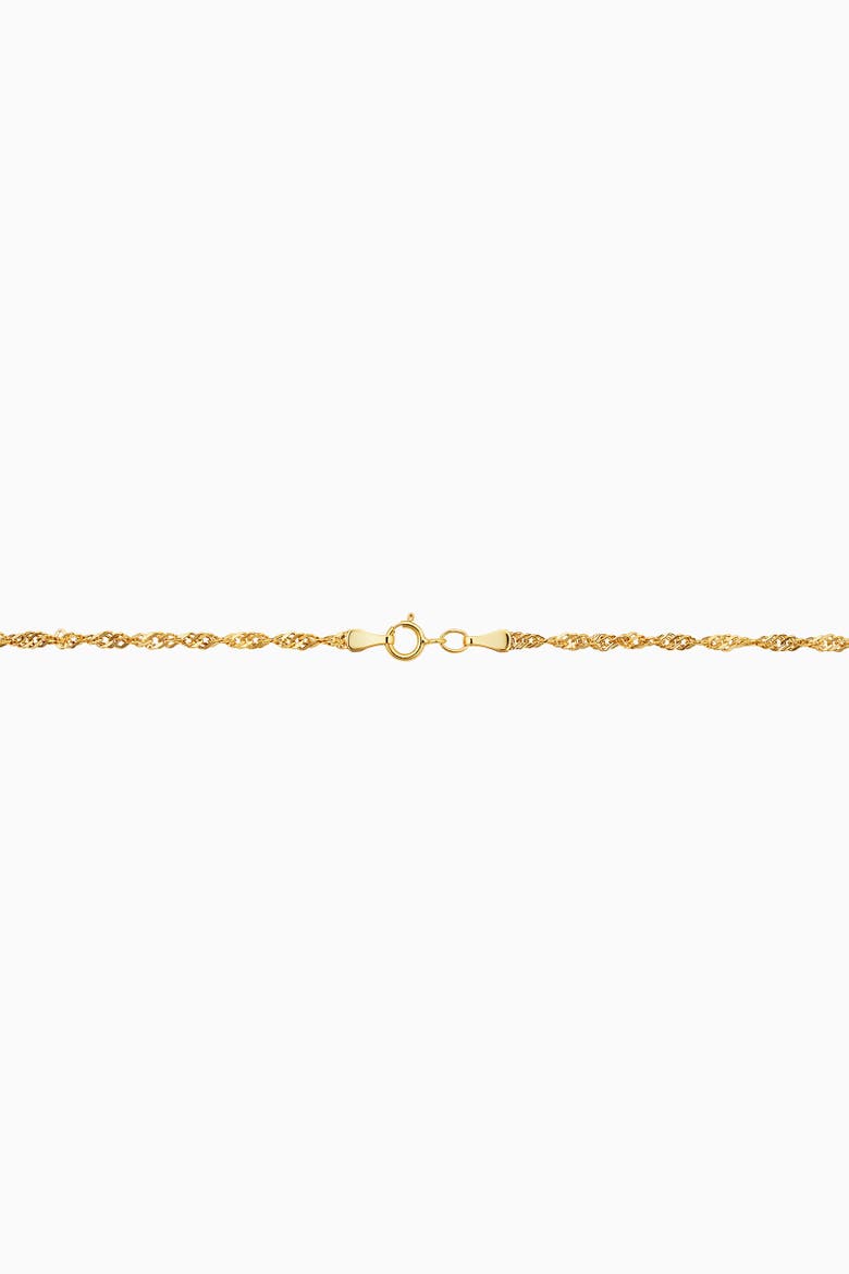 14K Gold Spirah Anklet, Alternate, color, Yellow Gold