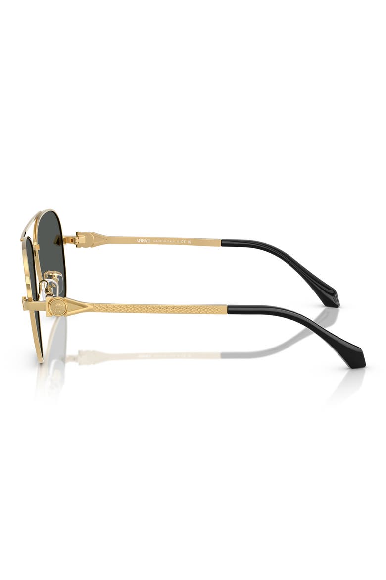 61mm Pilot Sunglasses, Alternate, color, GOLD / DARK GREY