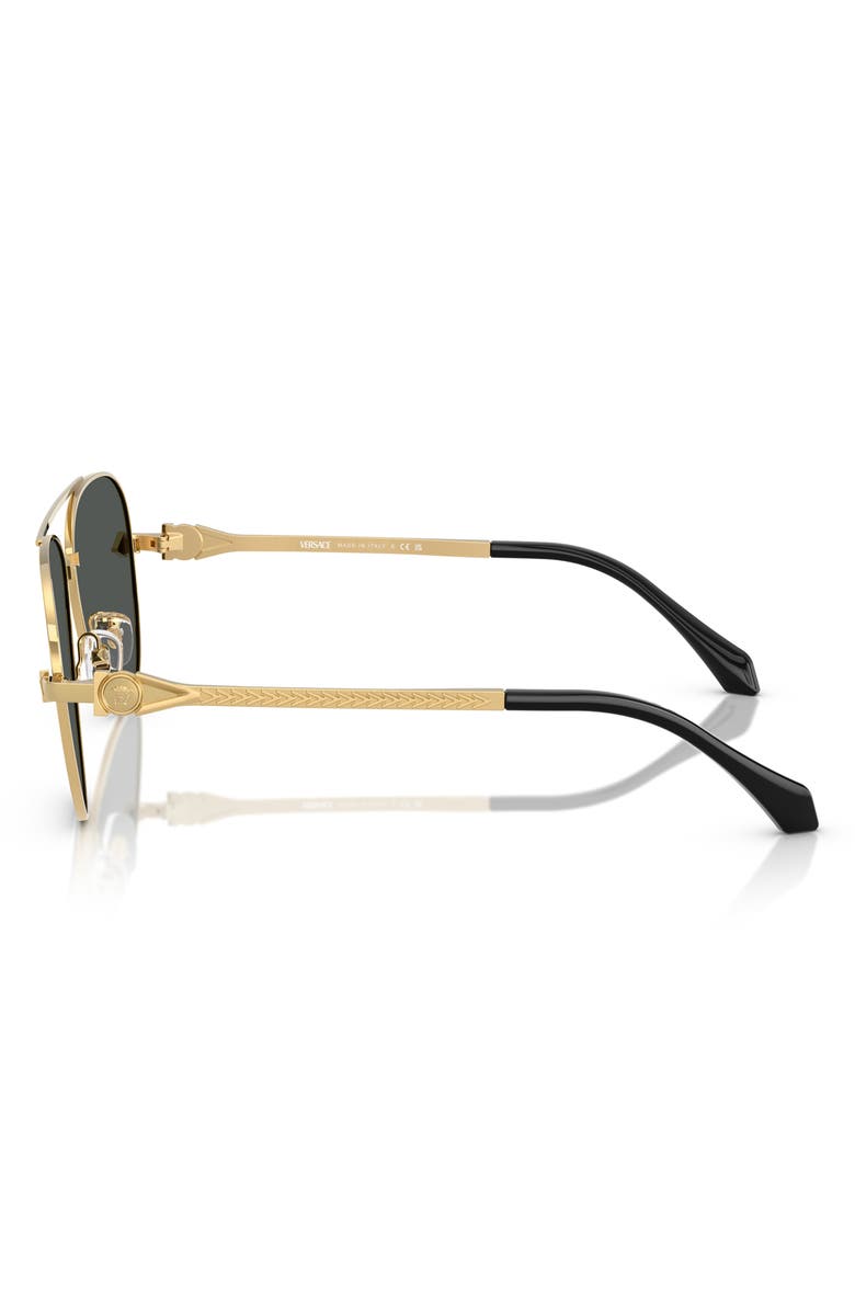 Versace 61mm Pilot Sunglasses, Alternate, color, Gold / Dark Grey