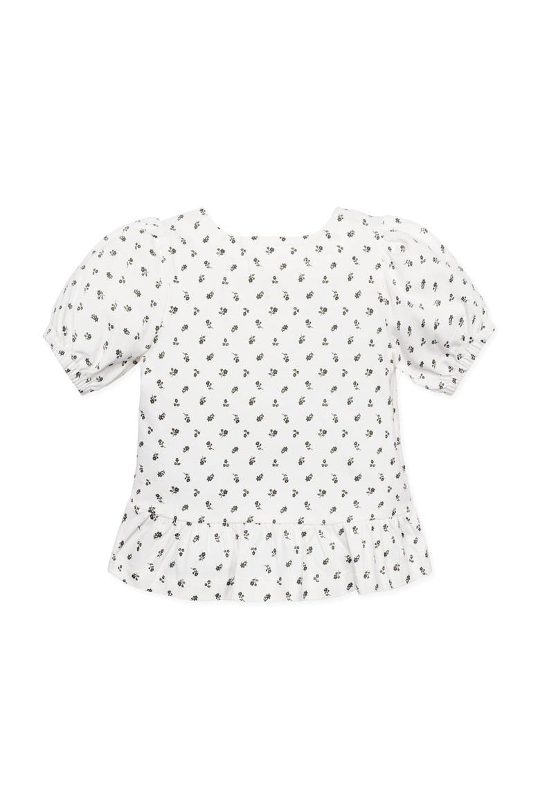 Baby Girls' Organic Knit Peplum Top, Infant, Alternate, color, Provence Ditsy Floral