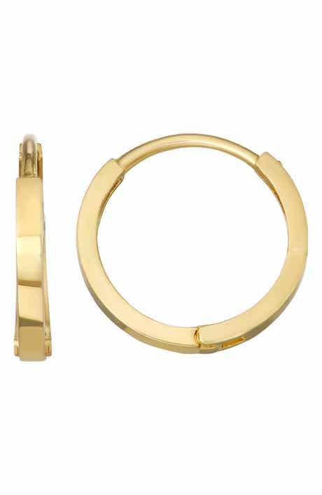 10k Gold Huggie Hoop Earrings