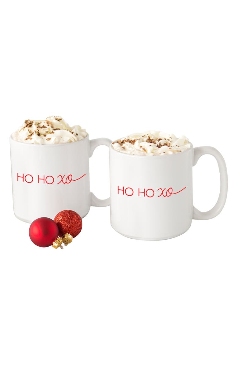 Cathy's Concepts Set of 2 Ho Ho XO Ceramic Coffee Mugs, Alternate, color, 
