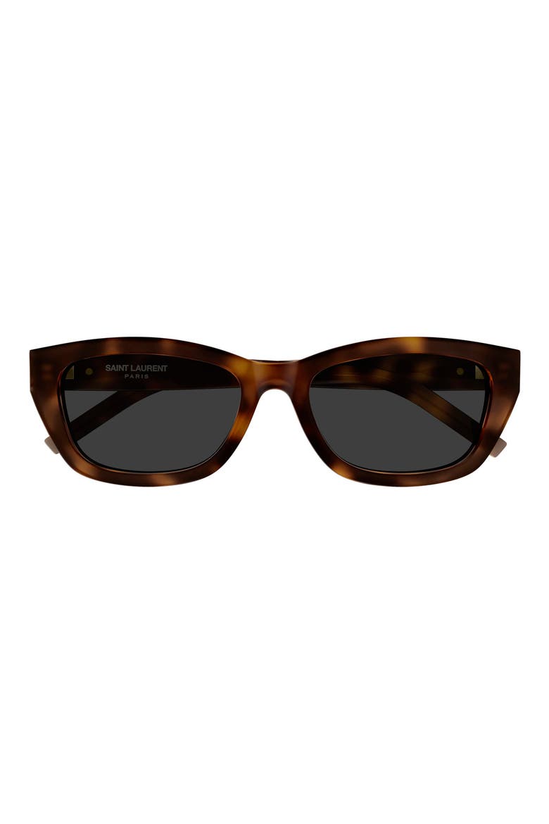 55mm Rectangular Sunglasses, Main, color, HAVANA