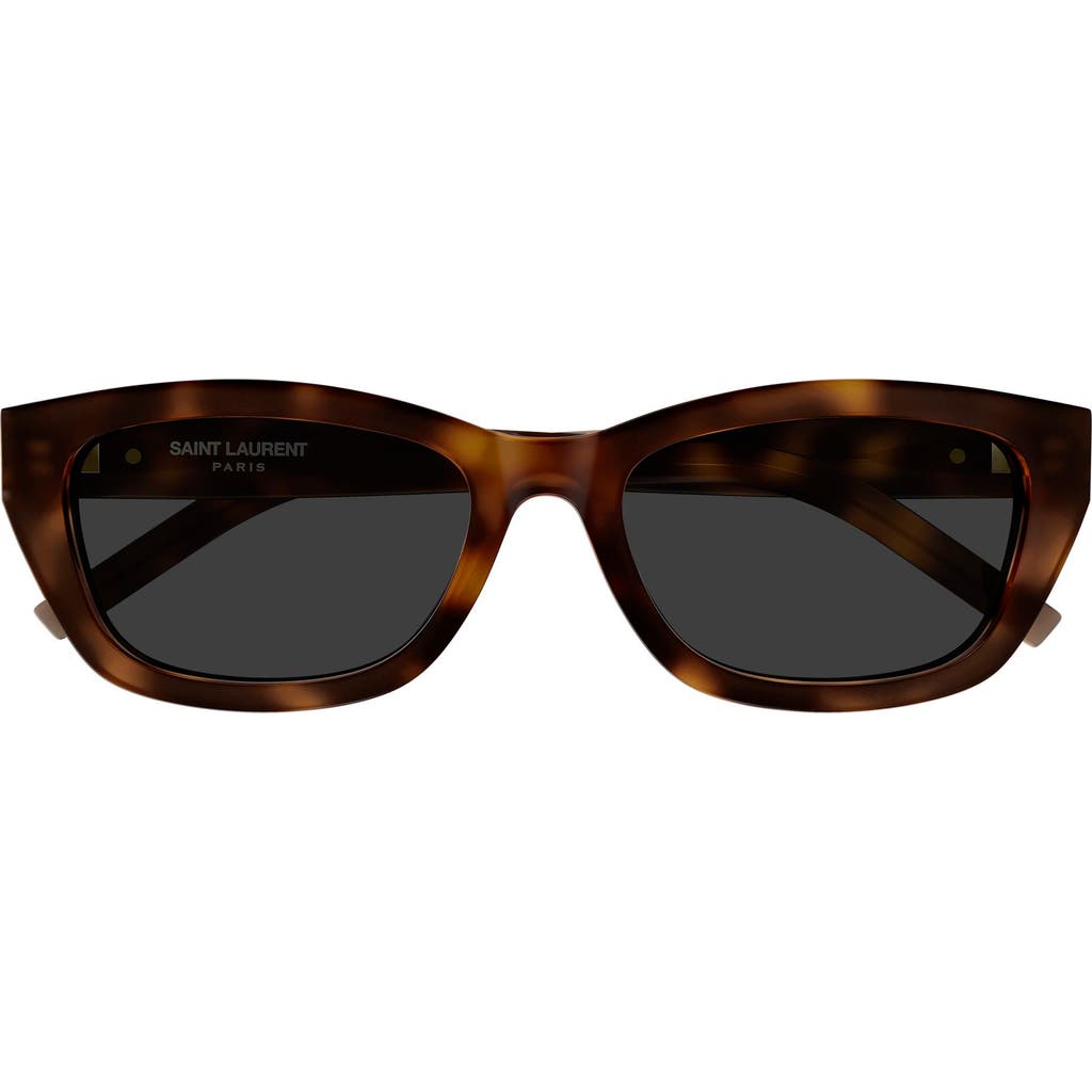 Saint Laurent 55mm Rectangular Sunglasses In Black