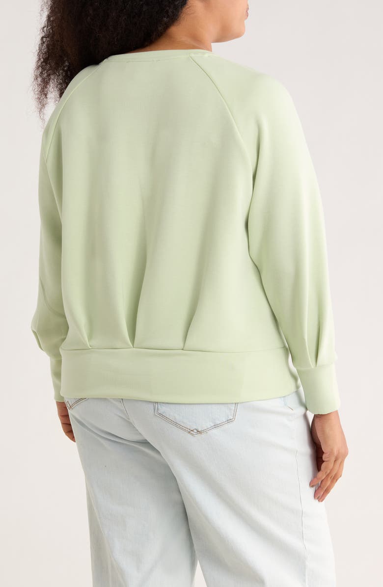 Catherine Catherine Malandrino Long Sleeve Scuba Knit Top, Alternate, color, Spearmint