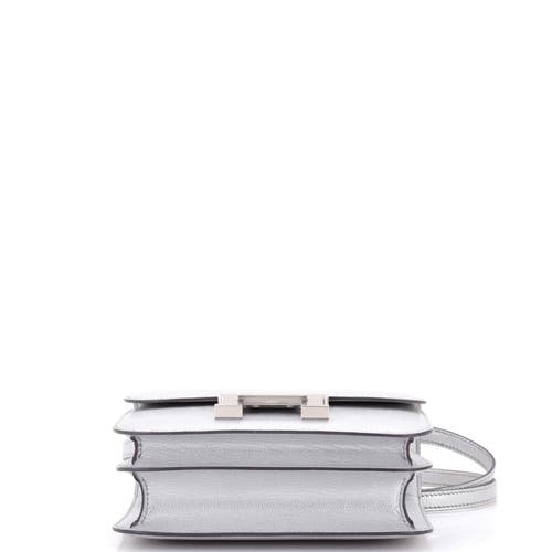 Pre-owned Hermes Hermes Constance Nm Bag Metallic Chevre Chamkilight 18 In Silver