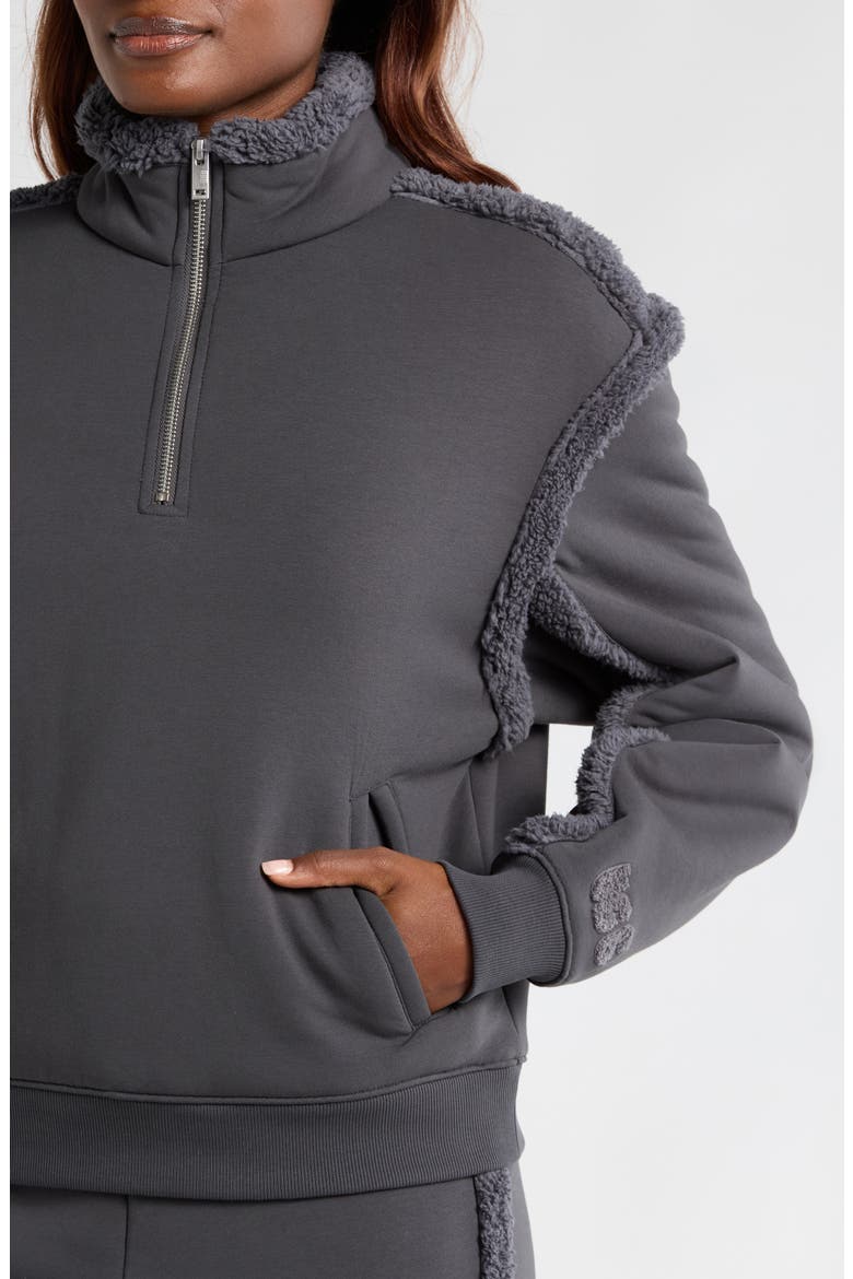 Lydi Bonded Fleece Half Zip Pullover, Alternate, color, INK