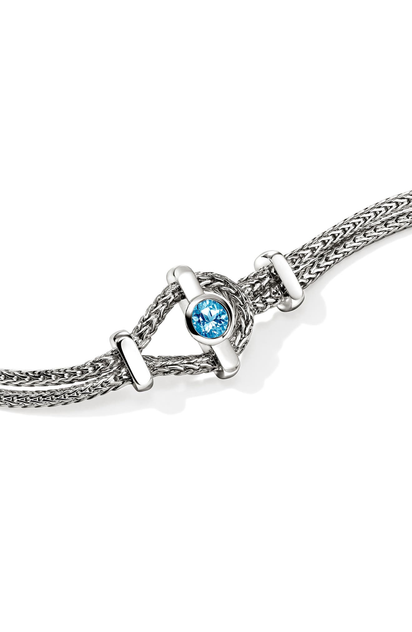 John Hardy Icon Bracelet, Sterling Silver, Swiss Blue Topaz, 3.6mm ...