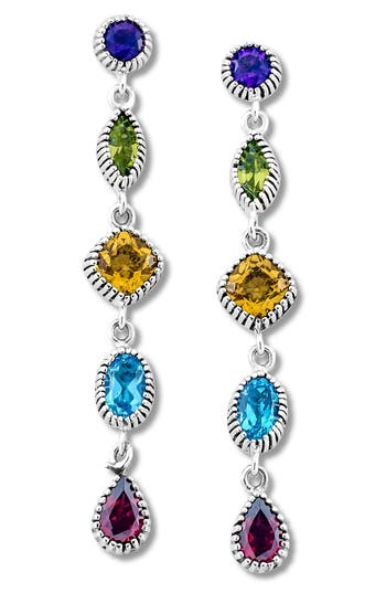 Samuel B. Sterling Silver Drop Earrings In Multi