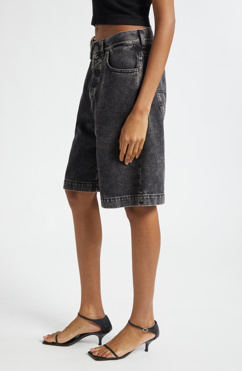 DIESEL<sup>®</sup> De-Sire Oval D Cutout Denim Bermuda Shorts, Alternate, color, Black/ Deni