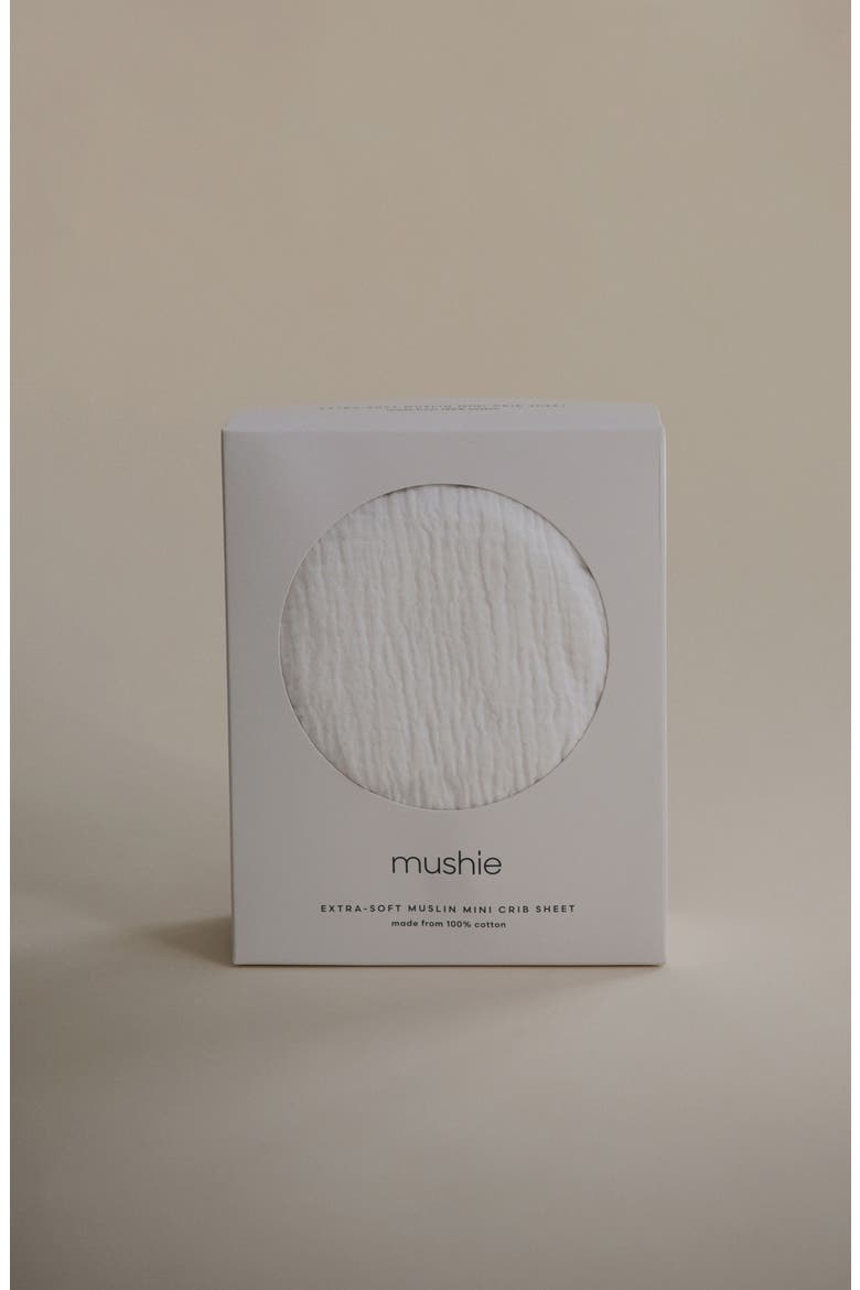 Extrasoft Cotton Muslin Crib Sheet, Alternate, color, WHITE