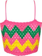NESSI BYRD Kids' Zig-Zag Hand-Crochet Crop Top